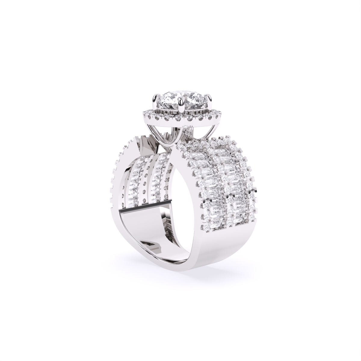 Luxury Double Halo Lab-Grown Diamond Cocktail Ring