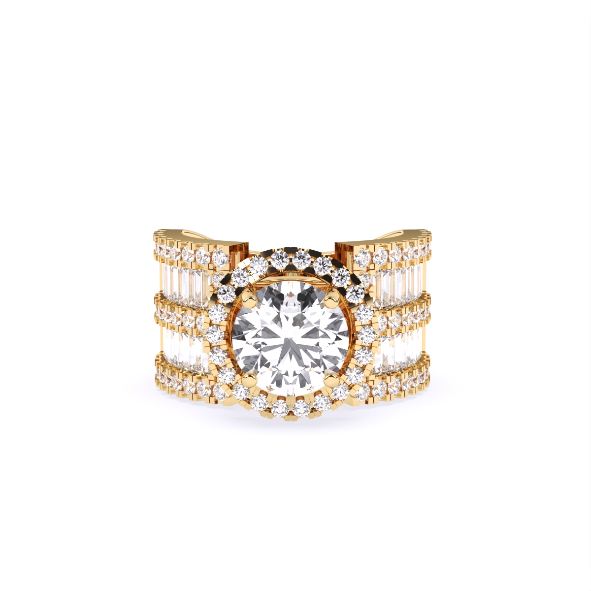 Luxury Double Halo Lab-Grown Diamond Cocktail Ring
