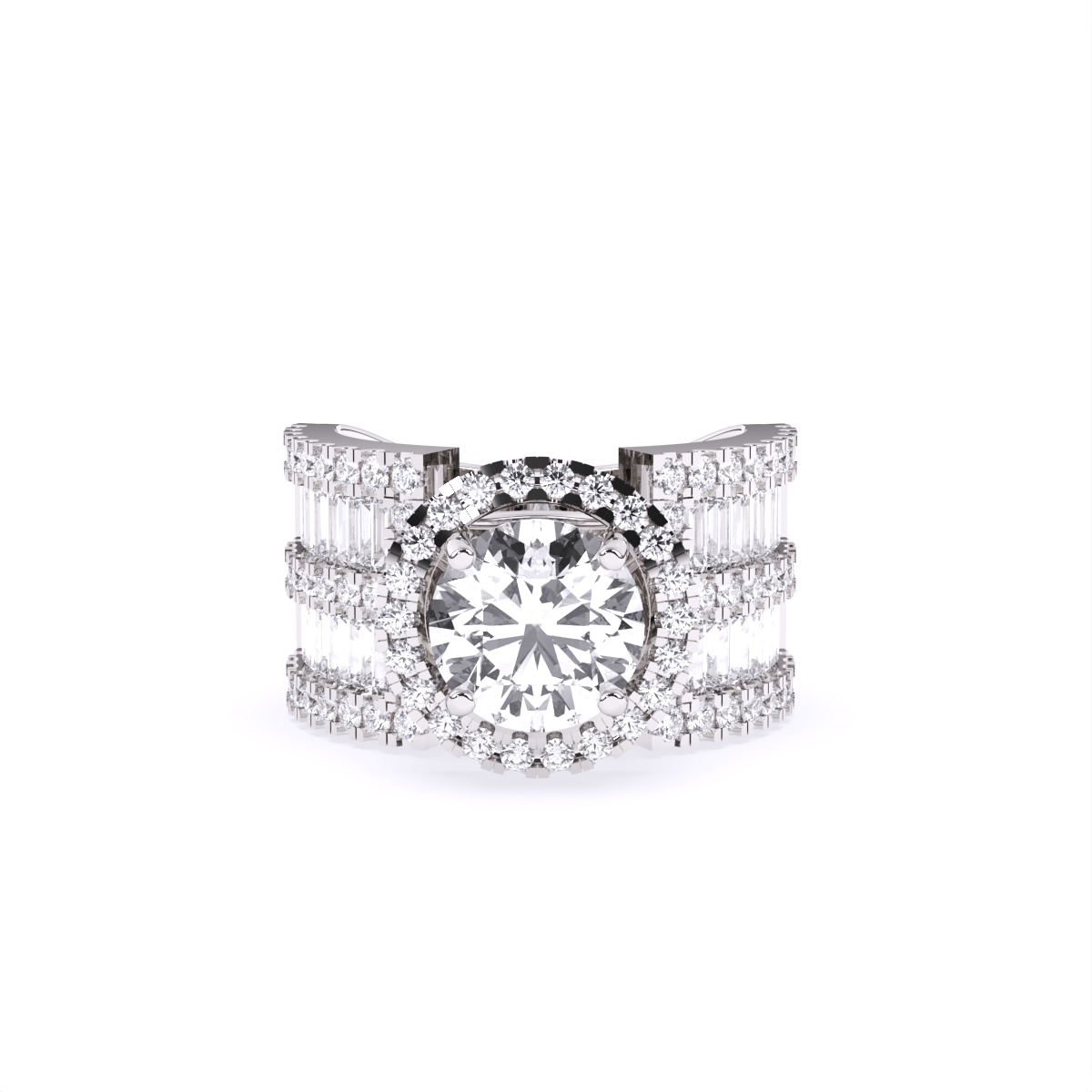 Luxury Double Halo Lab-Grown Diamond Cocktail Ring
