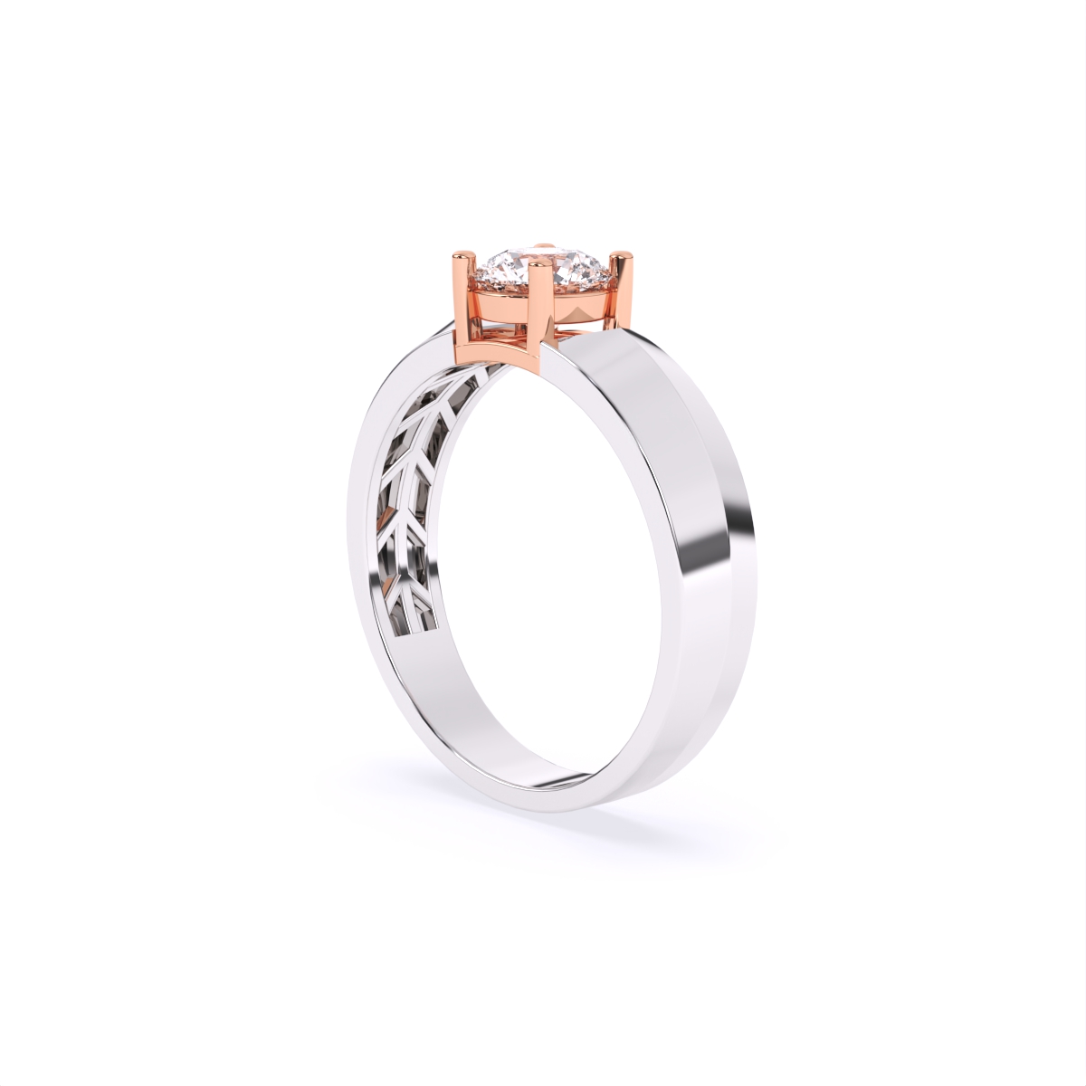 Round Solitaire Lab Grown Diamond Men's Ring