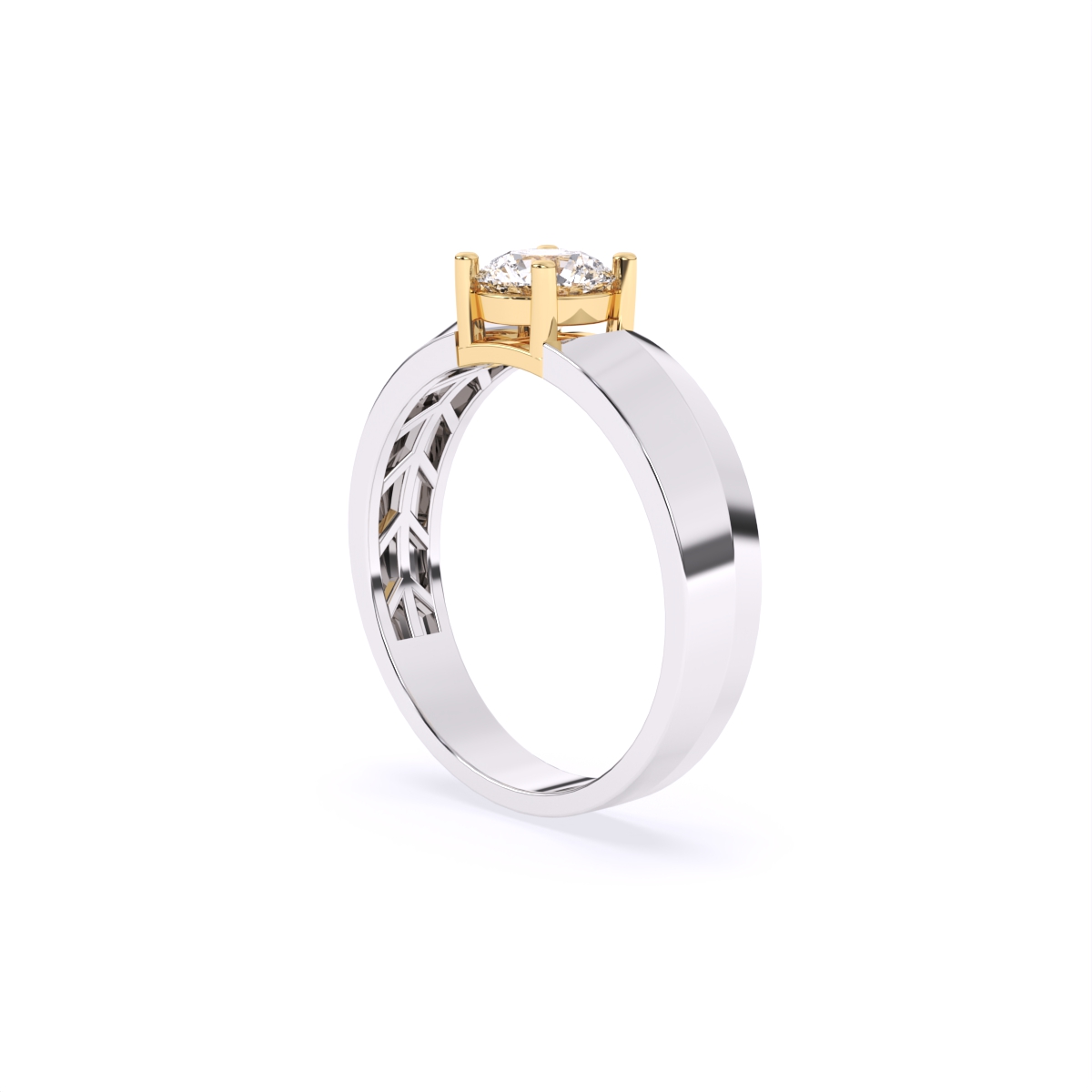 Round Solitaire Lab Grown Diamond Men's Ring