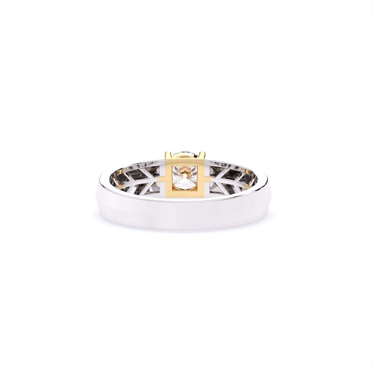 Round Solitaire Lab Grown Diamond Men's Ring