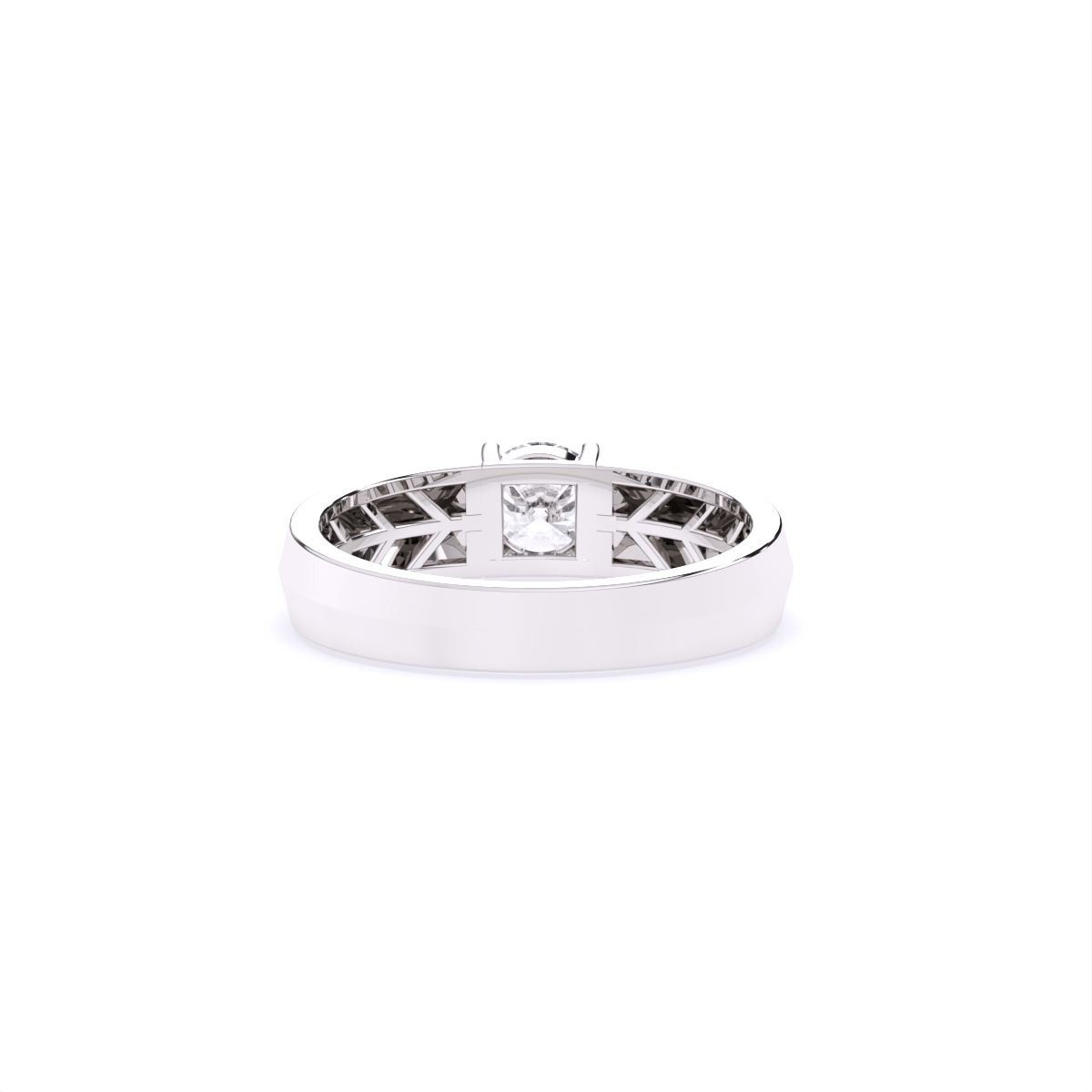 Round Solitaire Lab Grown Diamond Men's Ring