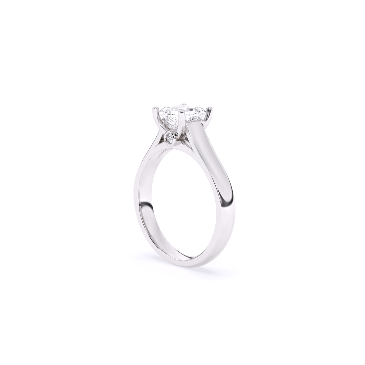 Asscher cut Lab Grown diamond Solitaire Ring