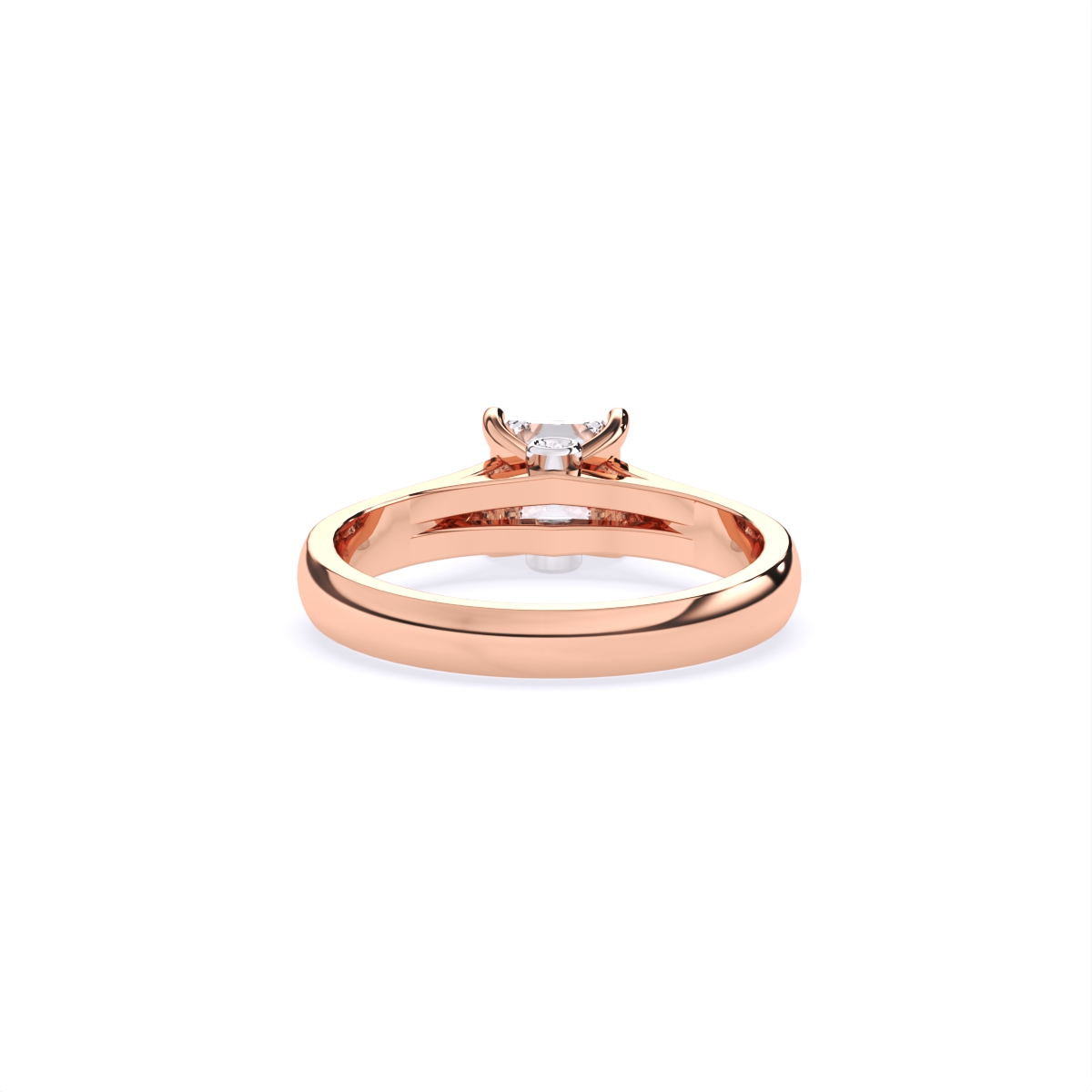 Asscher cut Lab Grown diamond Solitaire Ring