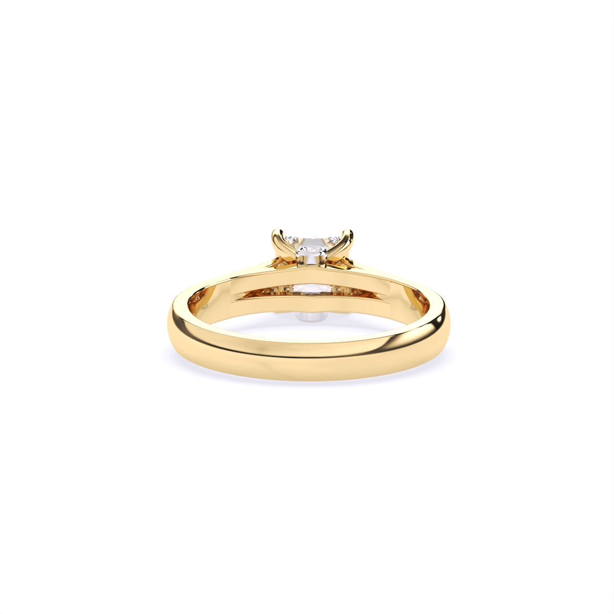 Asscher cut Lab Grown diamond Solitaire Ring