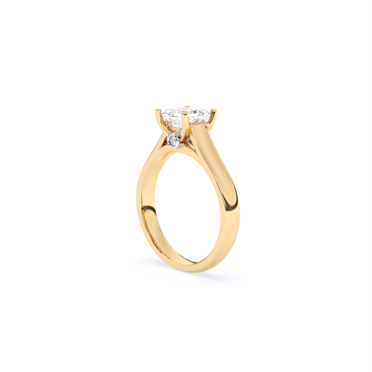 Asscher cut Lab Grown diamond Solitaire Ring