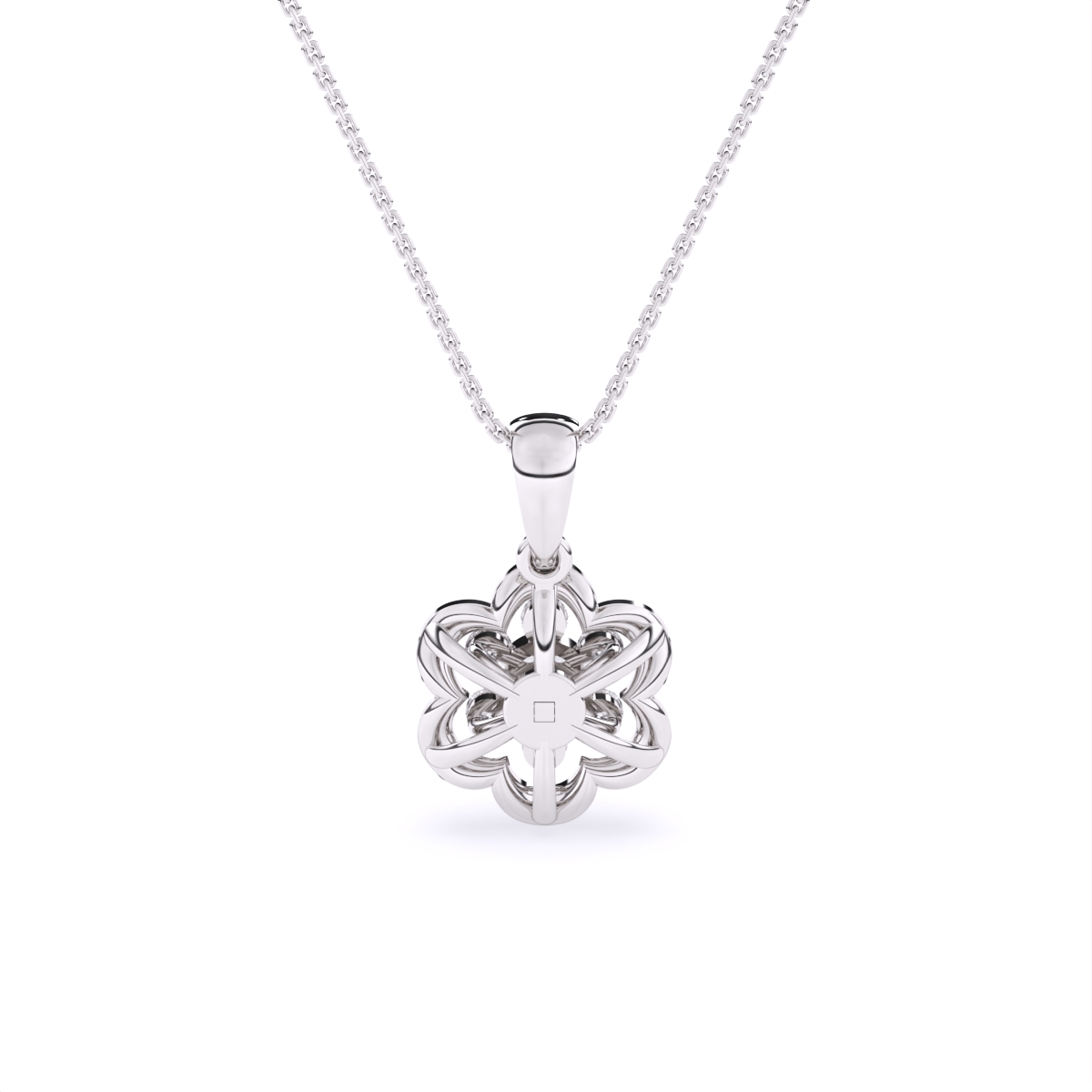 Flower Style Lab Grown Diamond Pendant