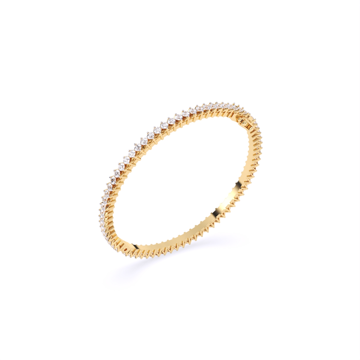 Round Solitaire Lab Grown Diamond Bangles