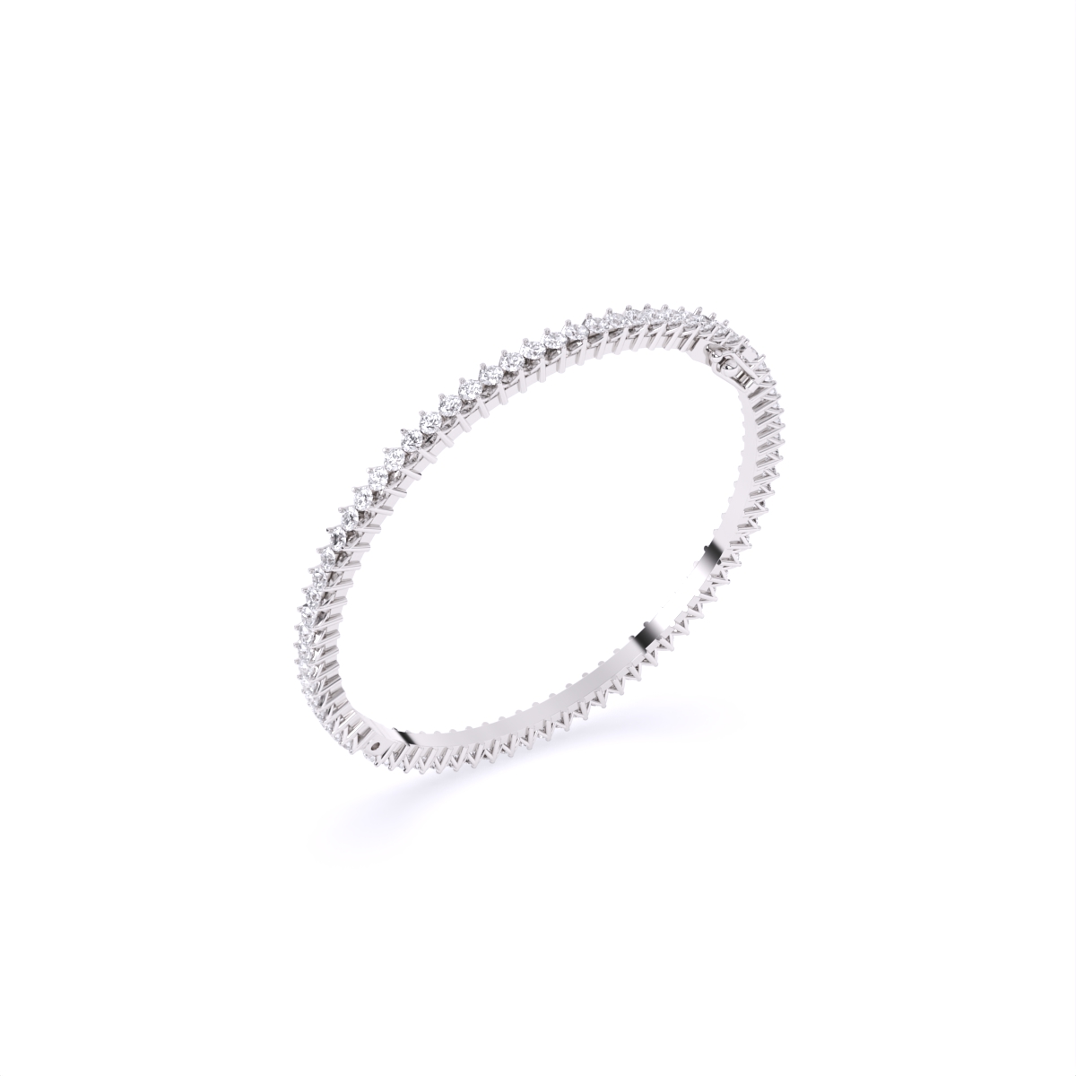 Round Solitaire Lab Grown Diamond Bangles
