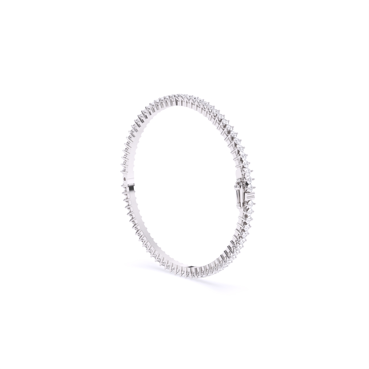 Round Solitaire Lab Grown Diamond Bangles