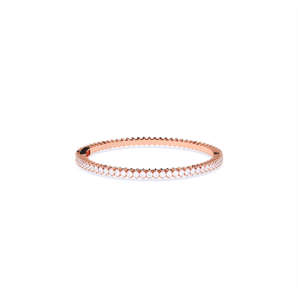 Round Solitaire Lab Grown Diamond Bangles