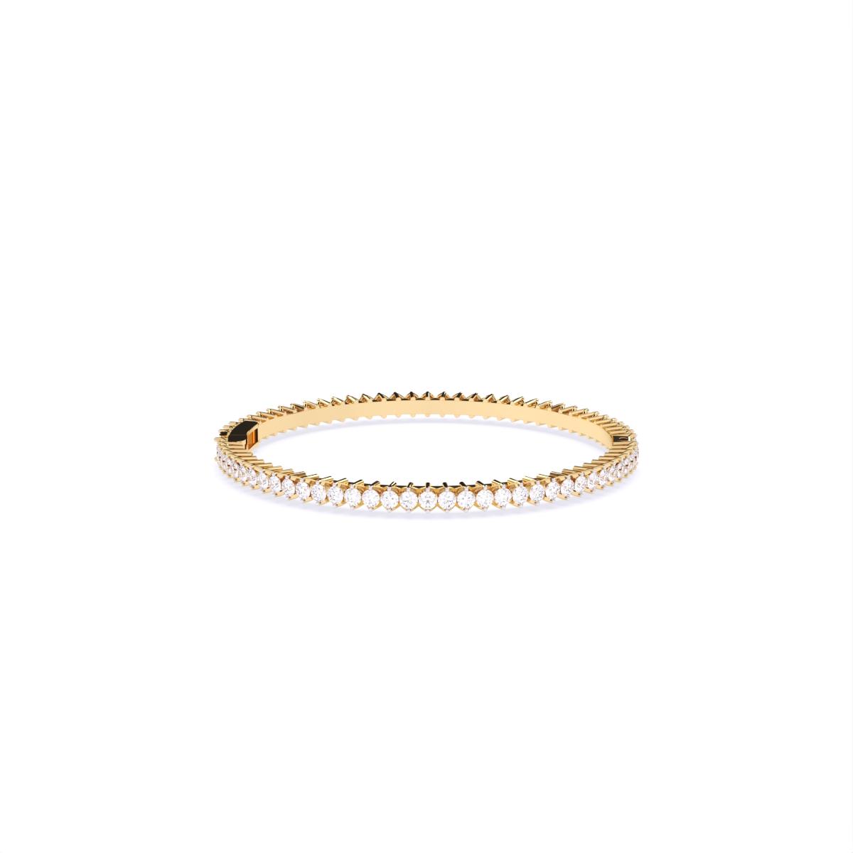 Round Solitaire Lab Grown Diamond Bangles