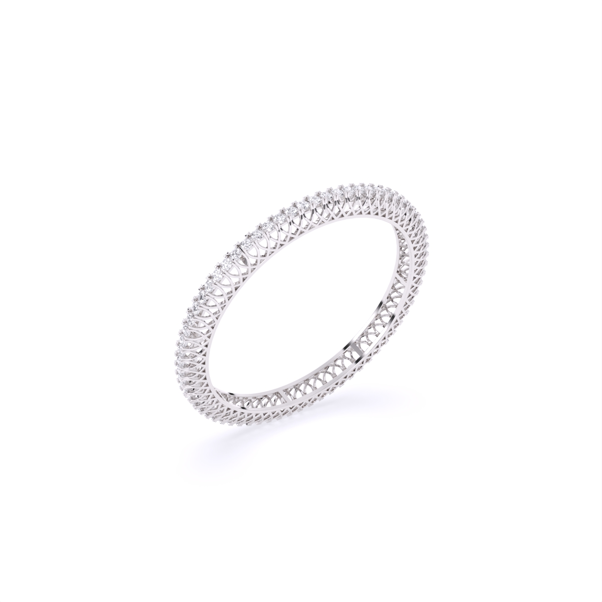 Solitaire Lab Grown Diamond Gold Bangles