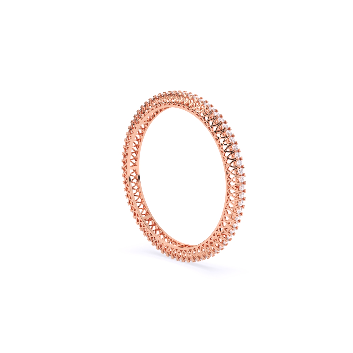 Solitaire Lab Grown Diamond Gold Bangles