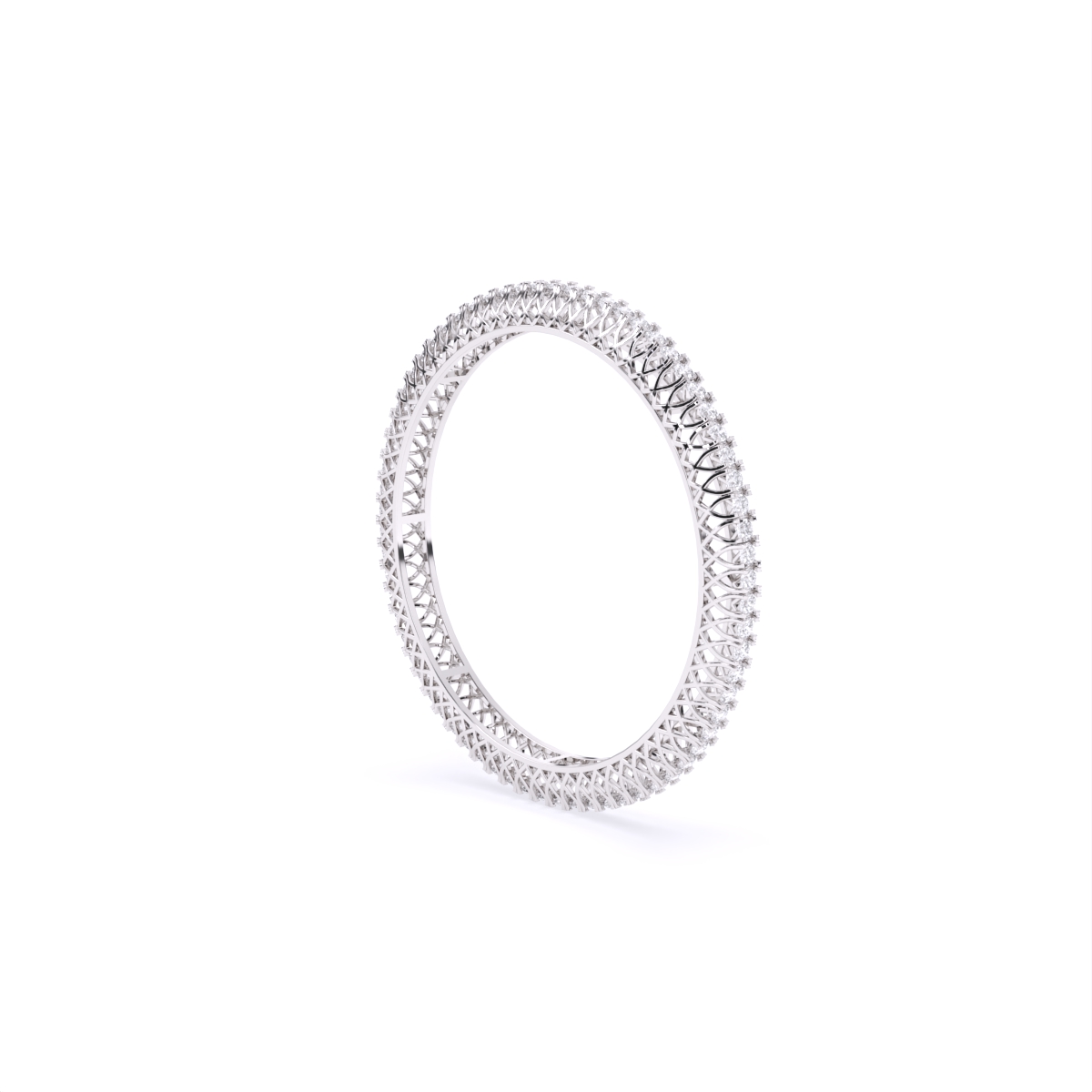 Solitaire Lab Grown Diamond Gold Bangles