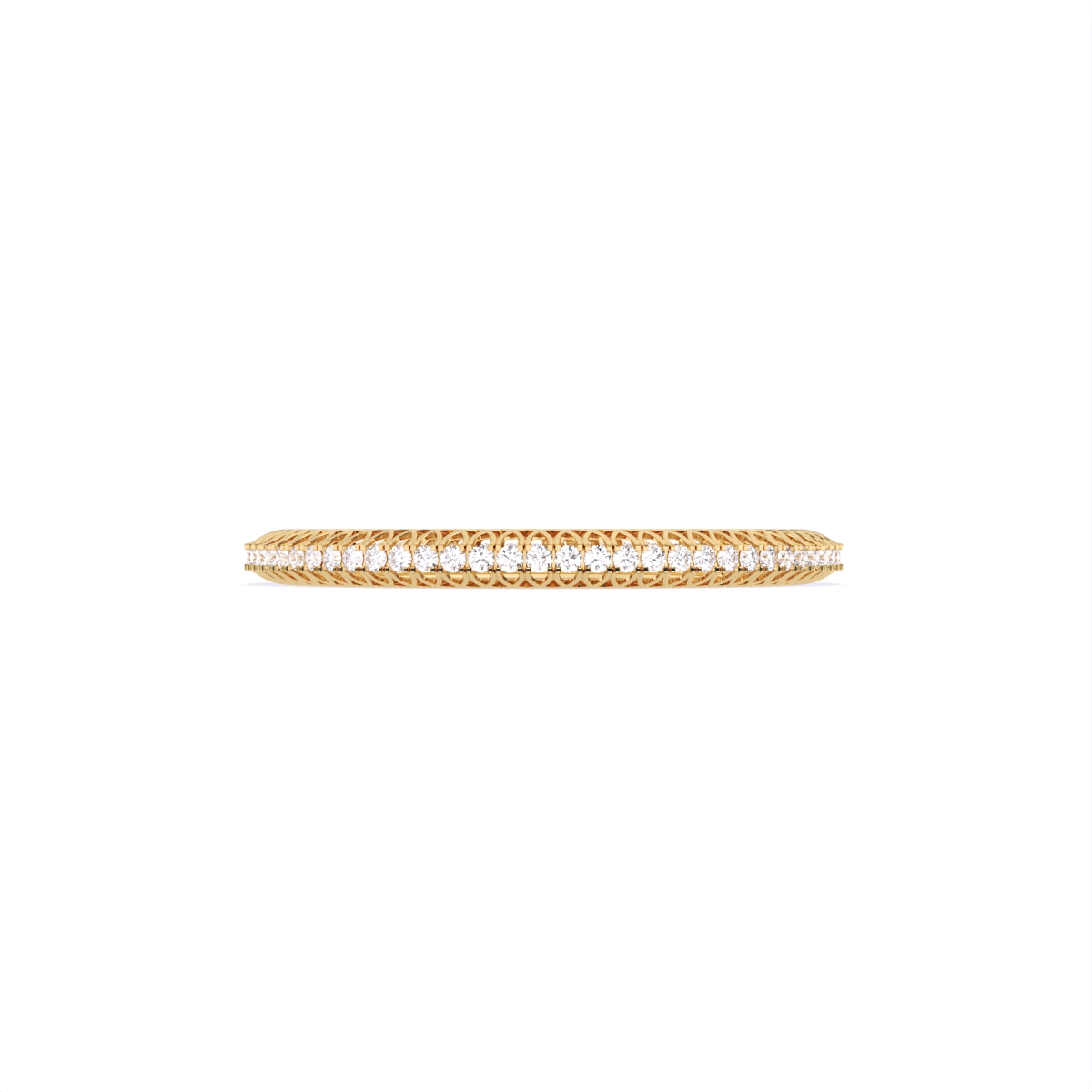 Solitaire Lab Grown Diamond Gold Bangles