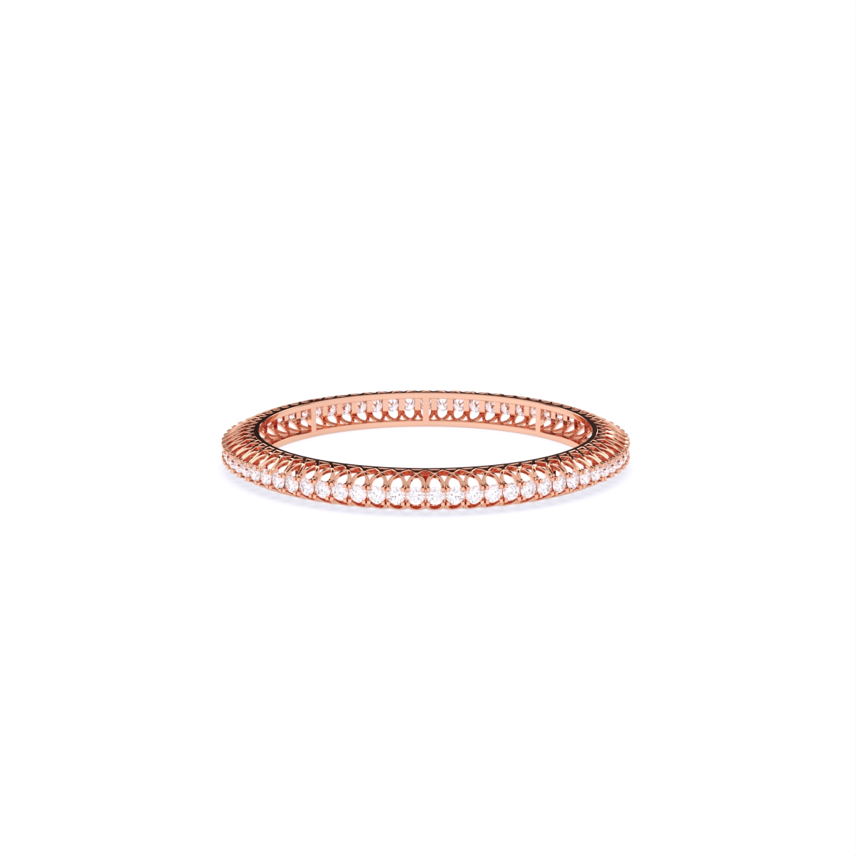 Solitaire Lab Grown Diamond Gold Bangles