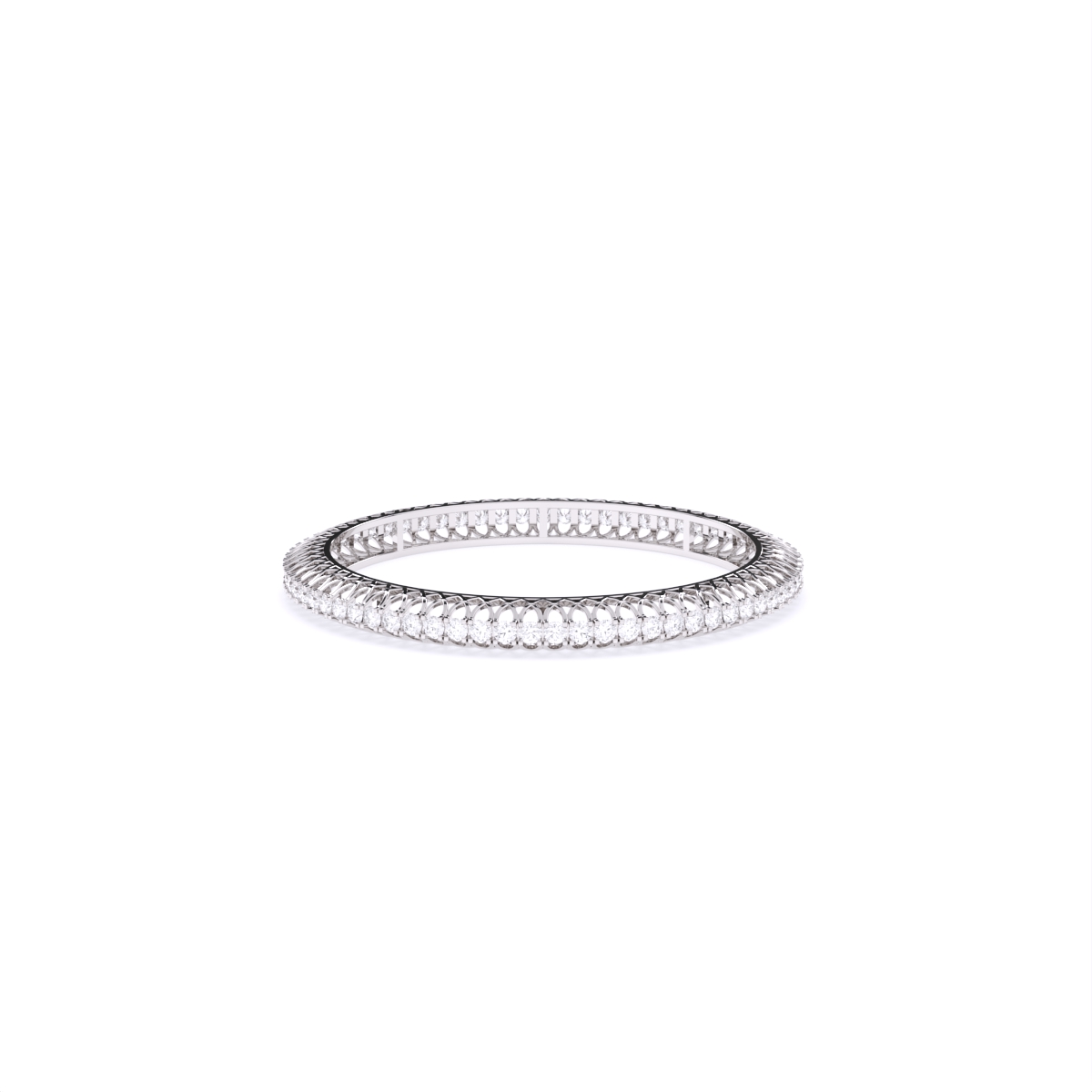 Solitaire Lab Grown Diamond Gold Bangles
