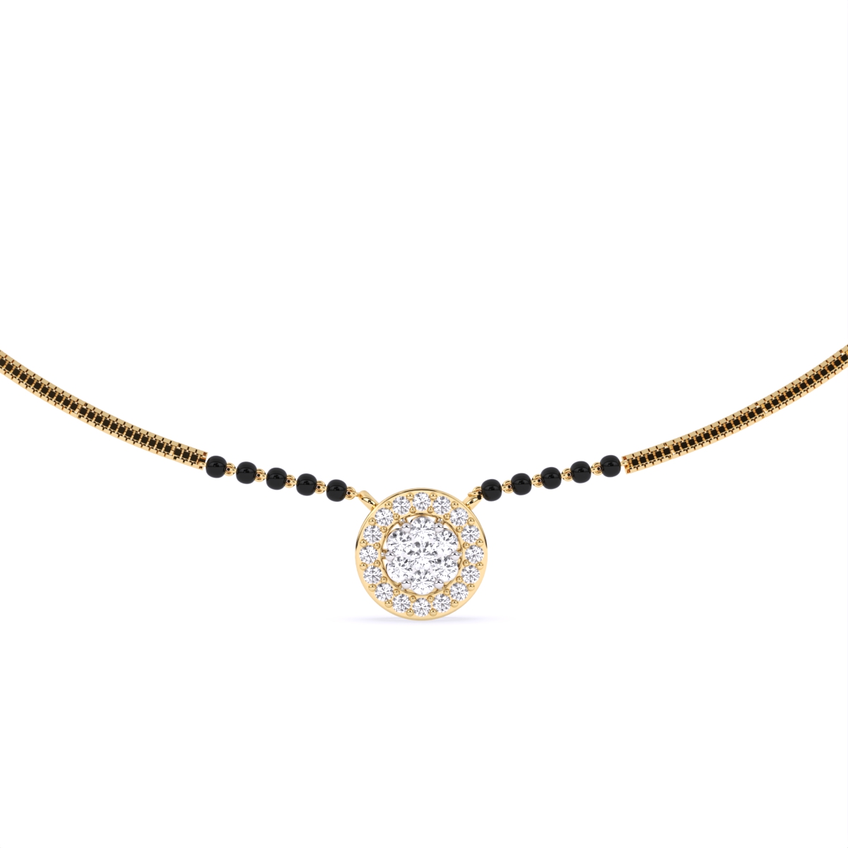 Round Lab Diamond Daily Wear Mangalsutra