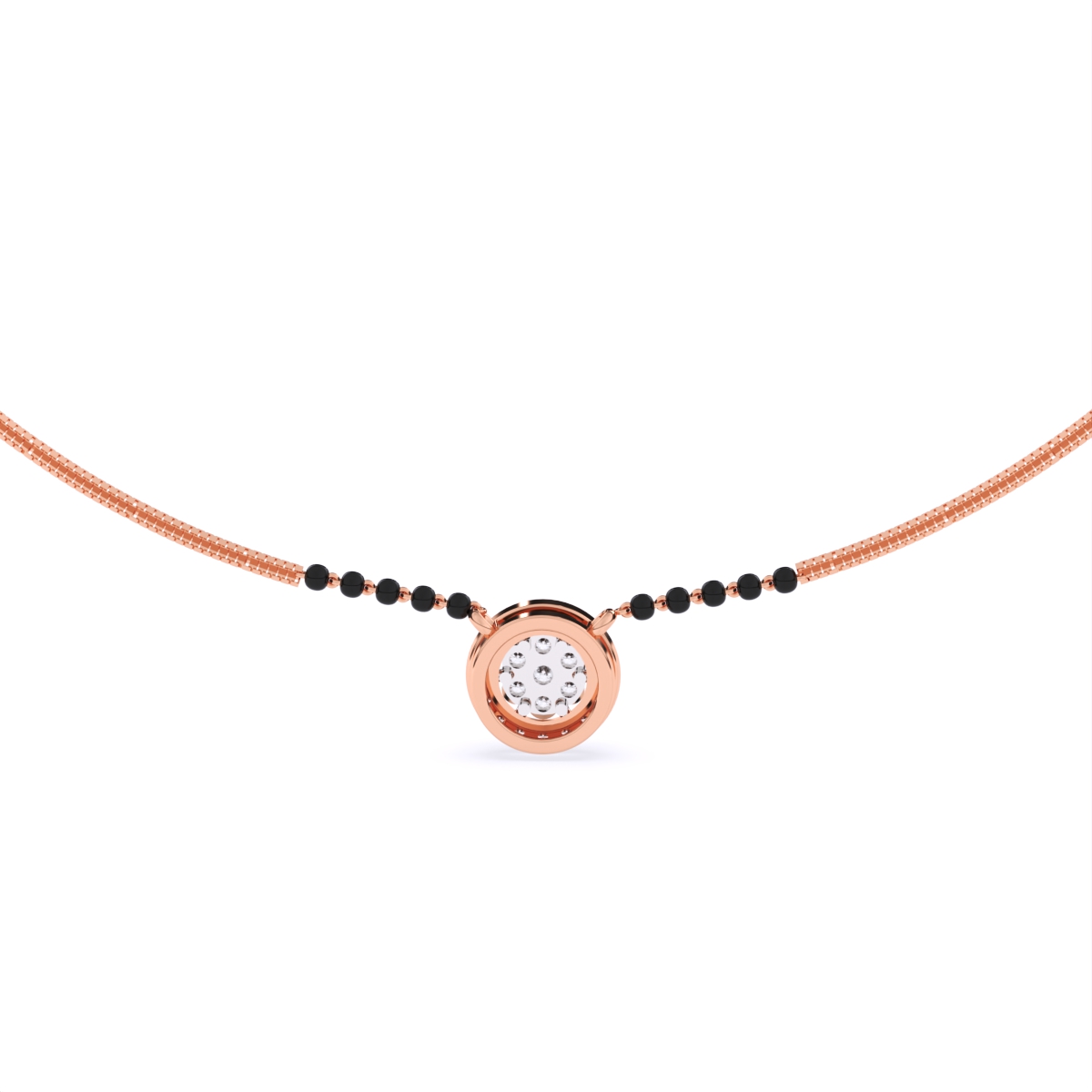 Round Lab Diamond Daily Wear Mangalsutra