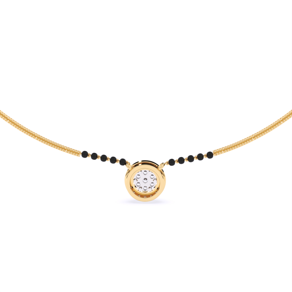 Round Lab Diamond Daily Wear Mangalsutra