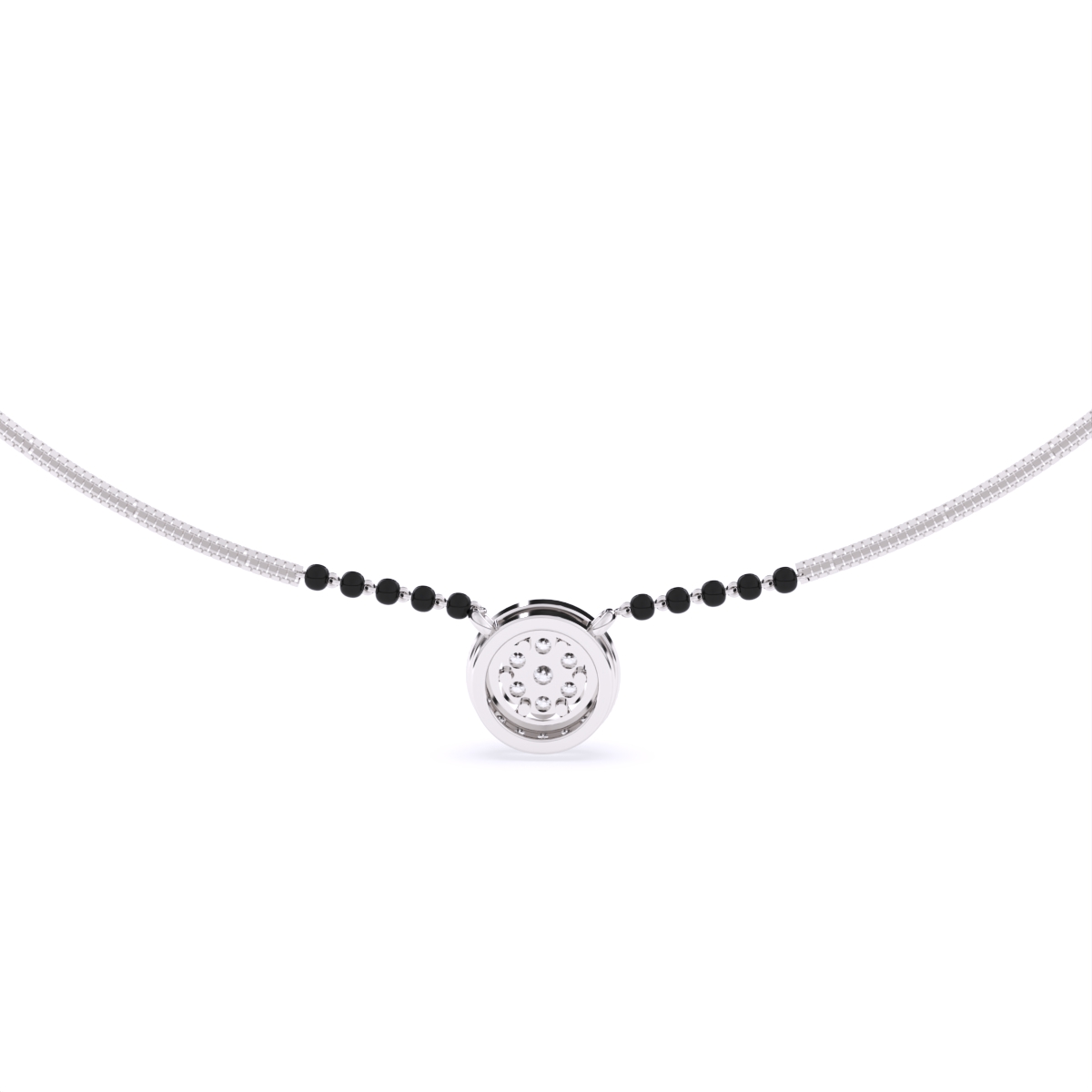 Round Lab Diamond Daily Wear Mangalsutra