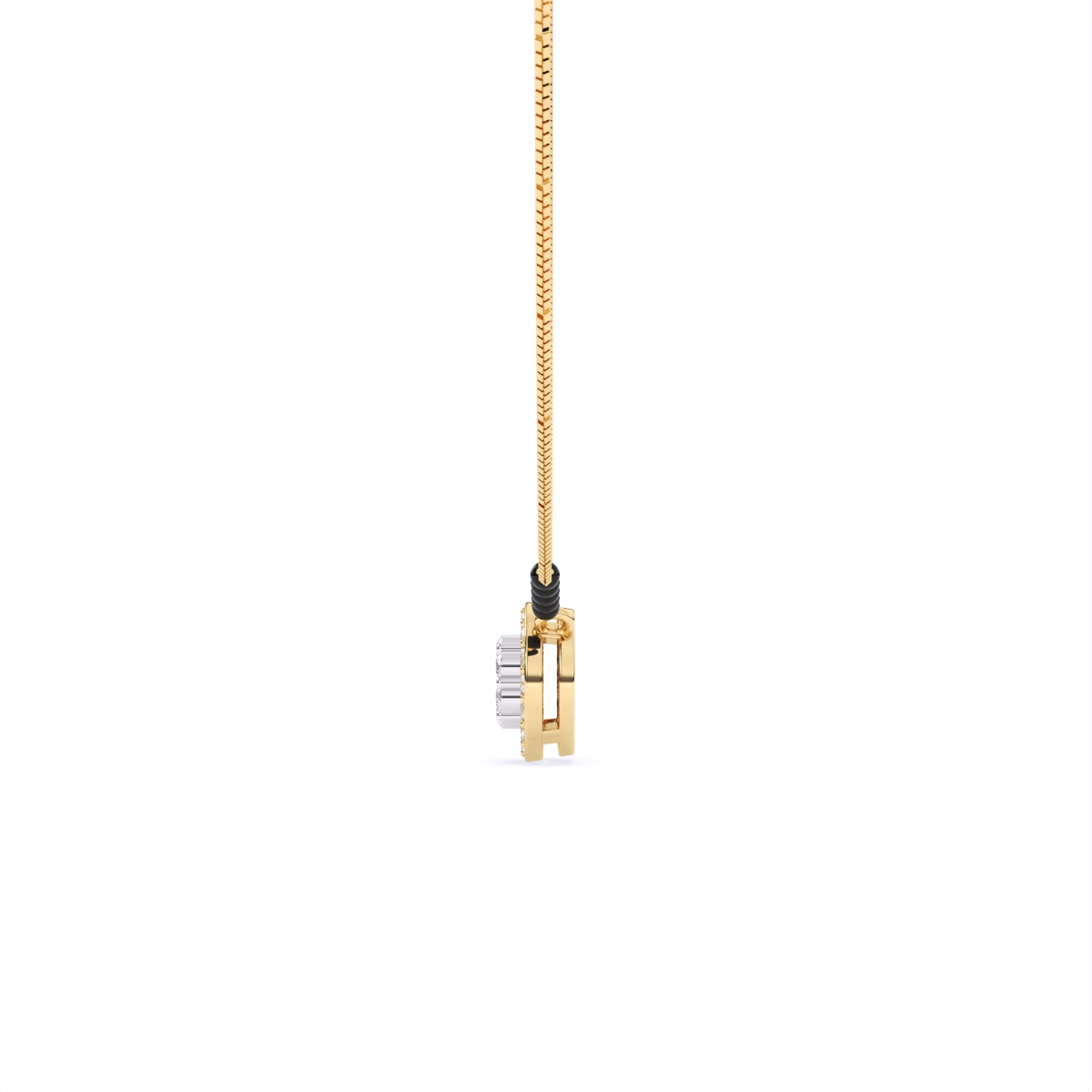 Round Lab Diamond Daily Wear Mangalsutra