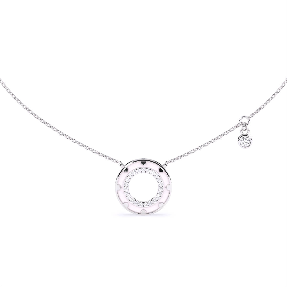 Circle Gold Lab Grown Diamond Necklace