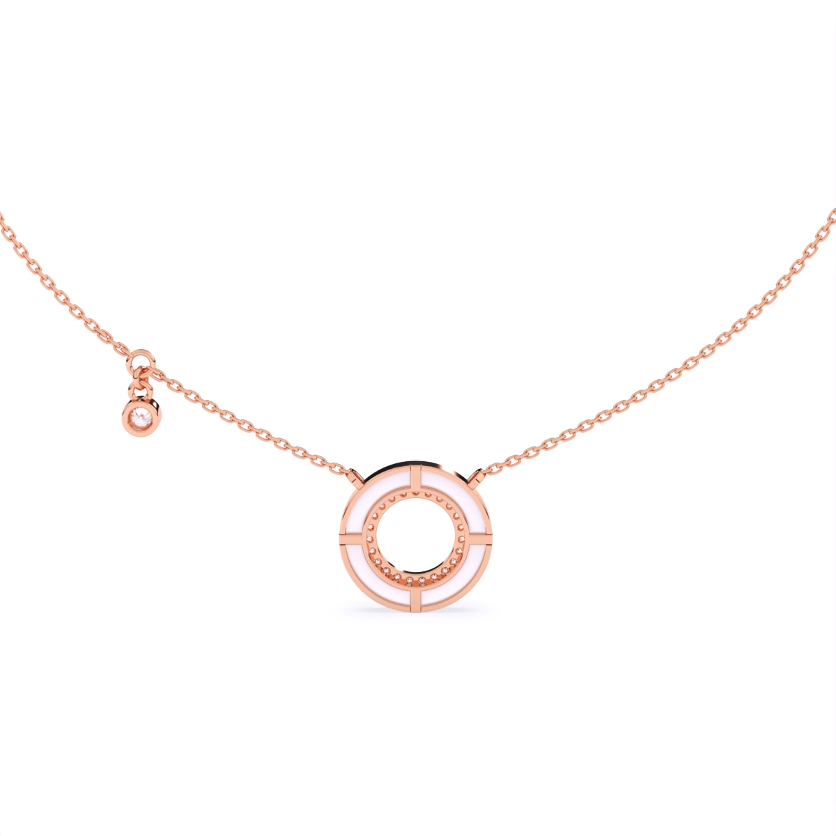 Circle Gold Lab Grown Diamond Necklace