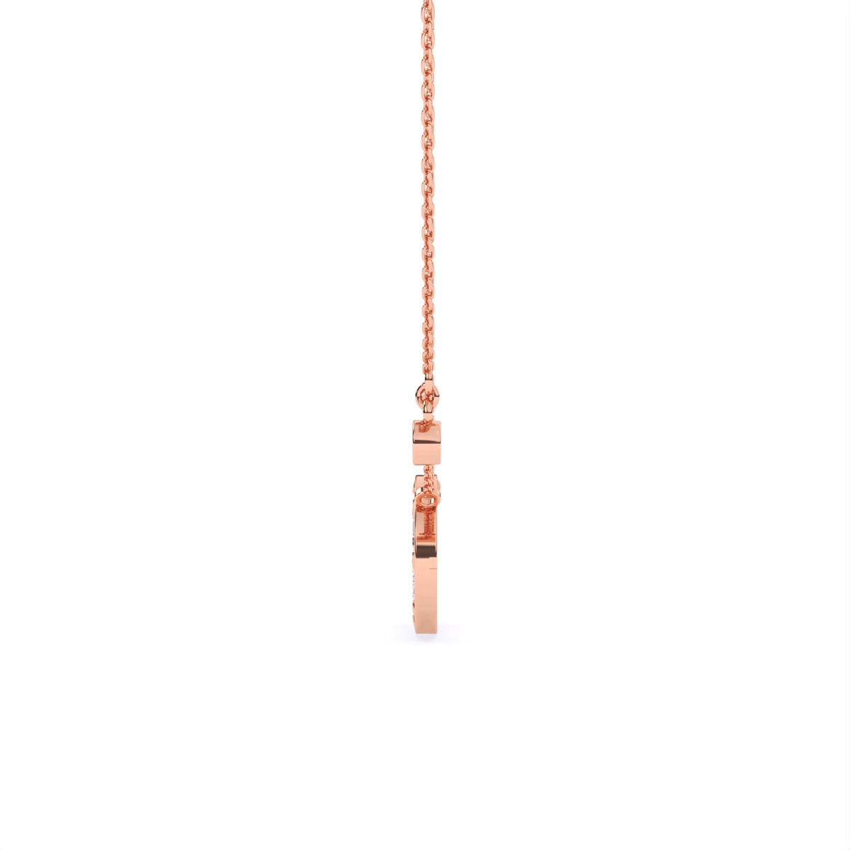 Circle Gold Lab Grown Diamond Necklace