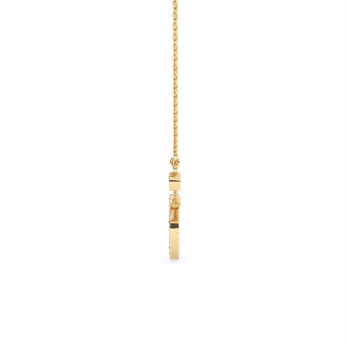 Circle Gold Lab Grown Diamond Necklace
