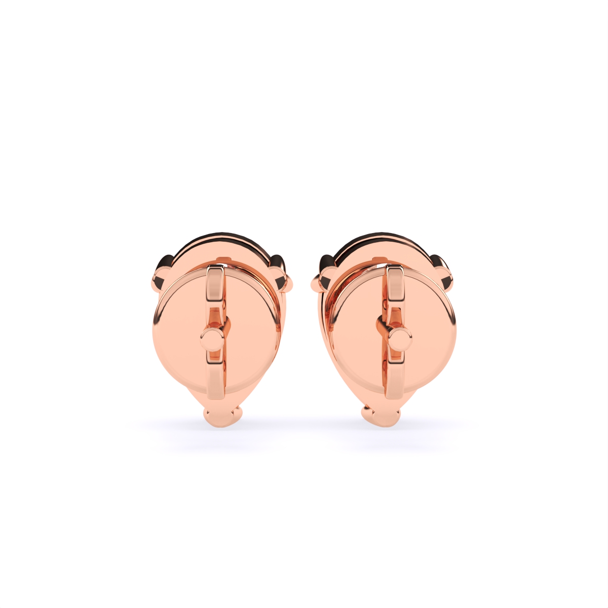 Pear Solitaire Lab Grown Diamond Stud Earrings