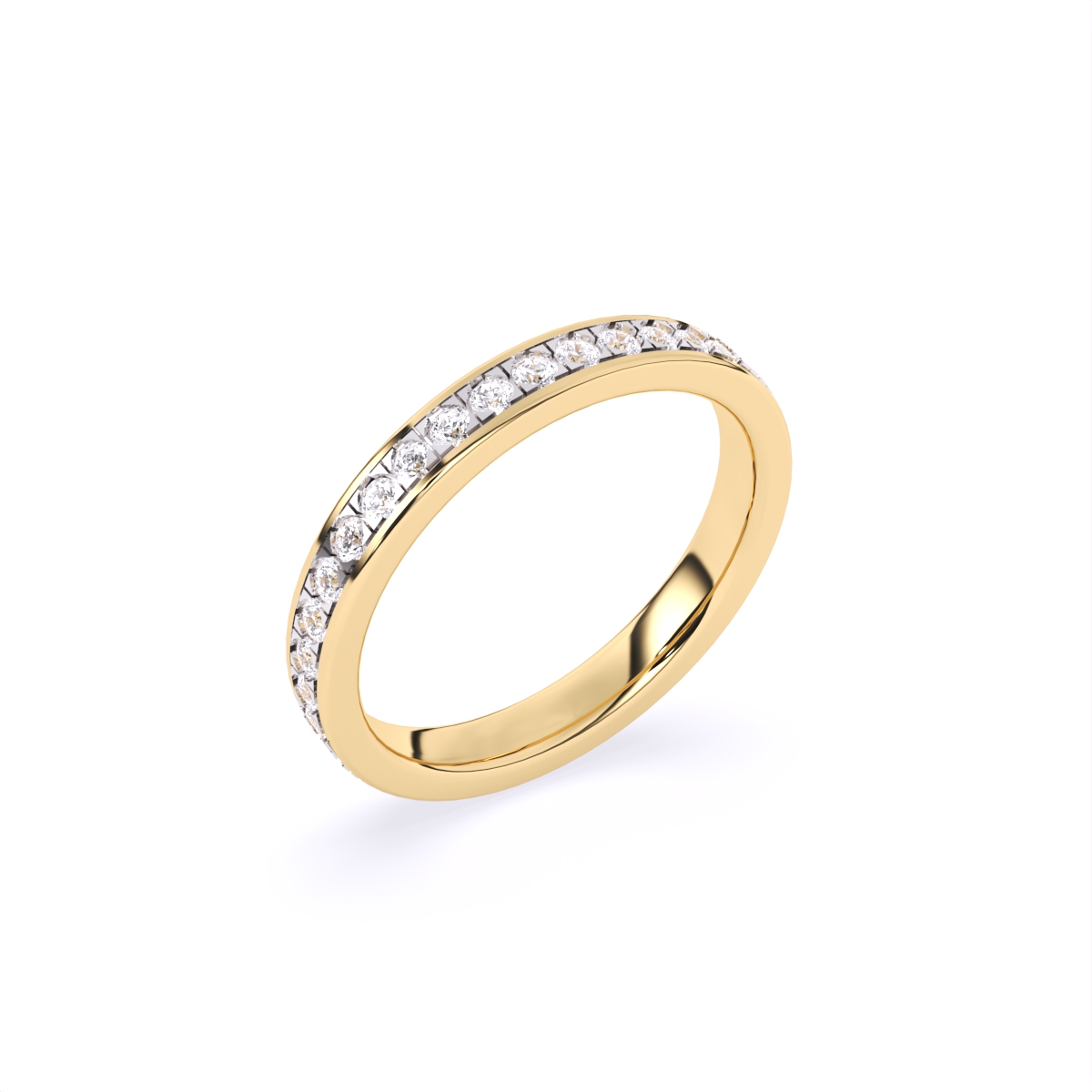 Round Full Eternity Diamond wedding Band