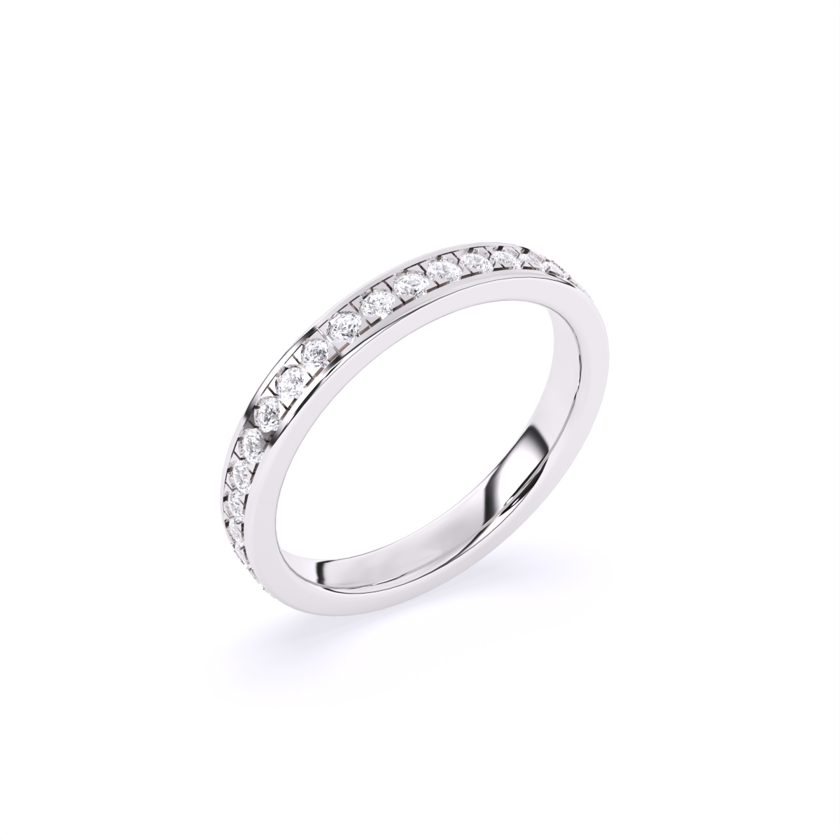 Round Full Eternity Diamond wedding Band