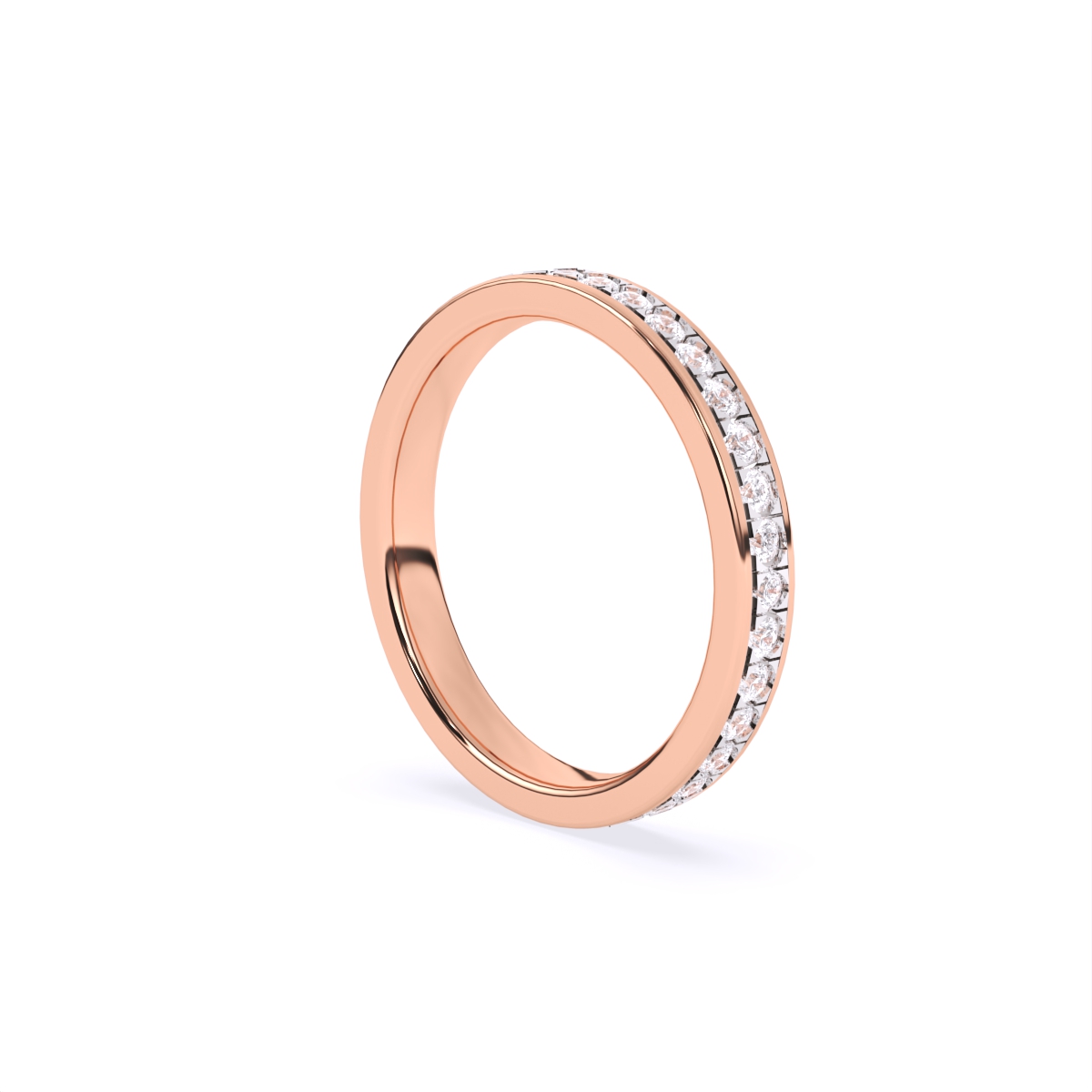 Round Full Eternity Diamond wedding Band