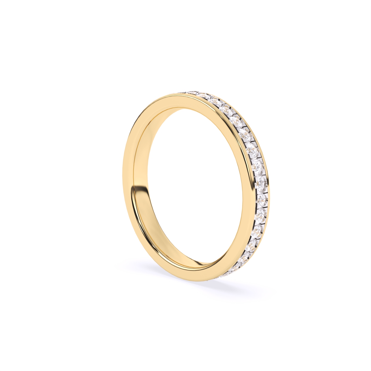 Round Full Eternity Diamond wedding Band