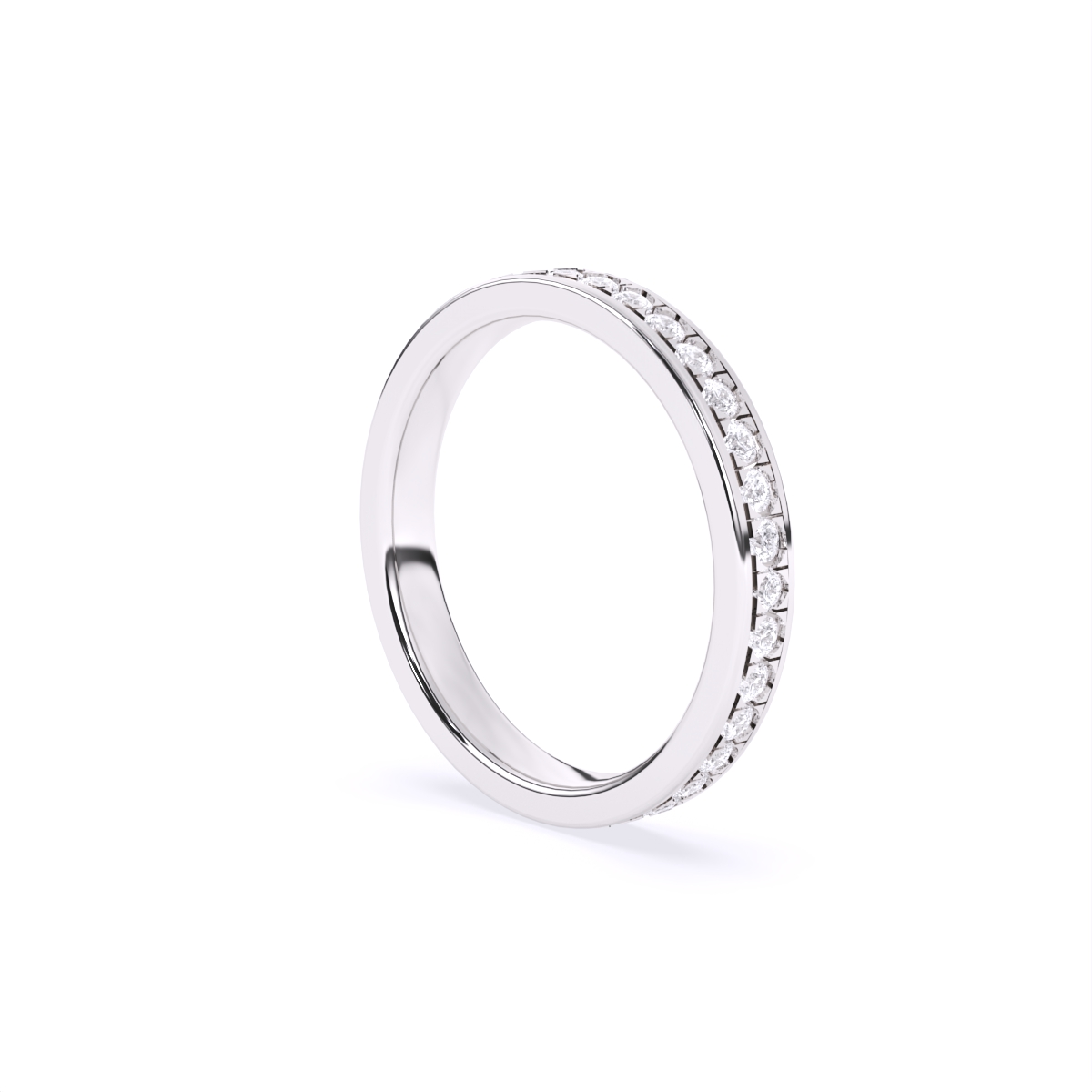 Round Full Eternity Diamond wedding Band