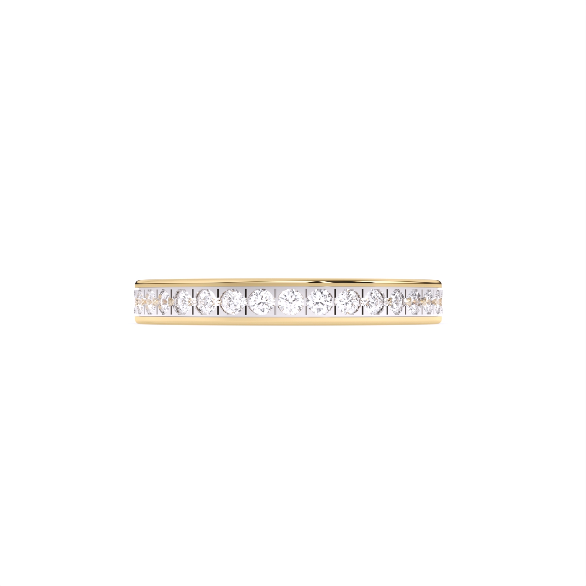 Round Full Eternity Diamond wedding Band