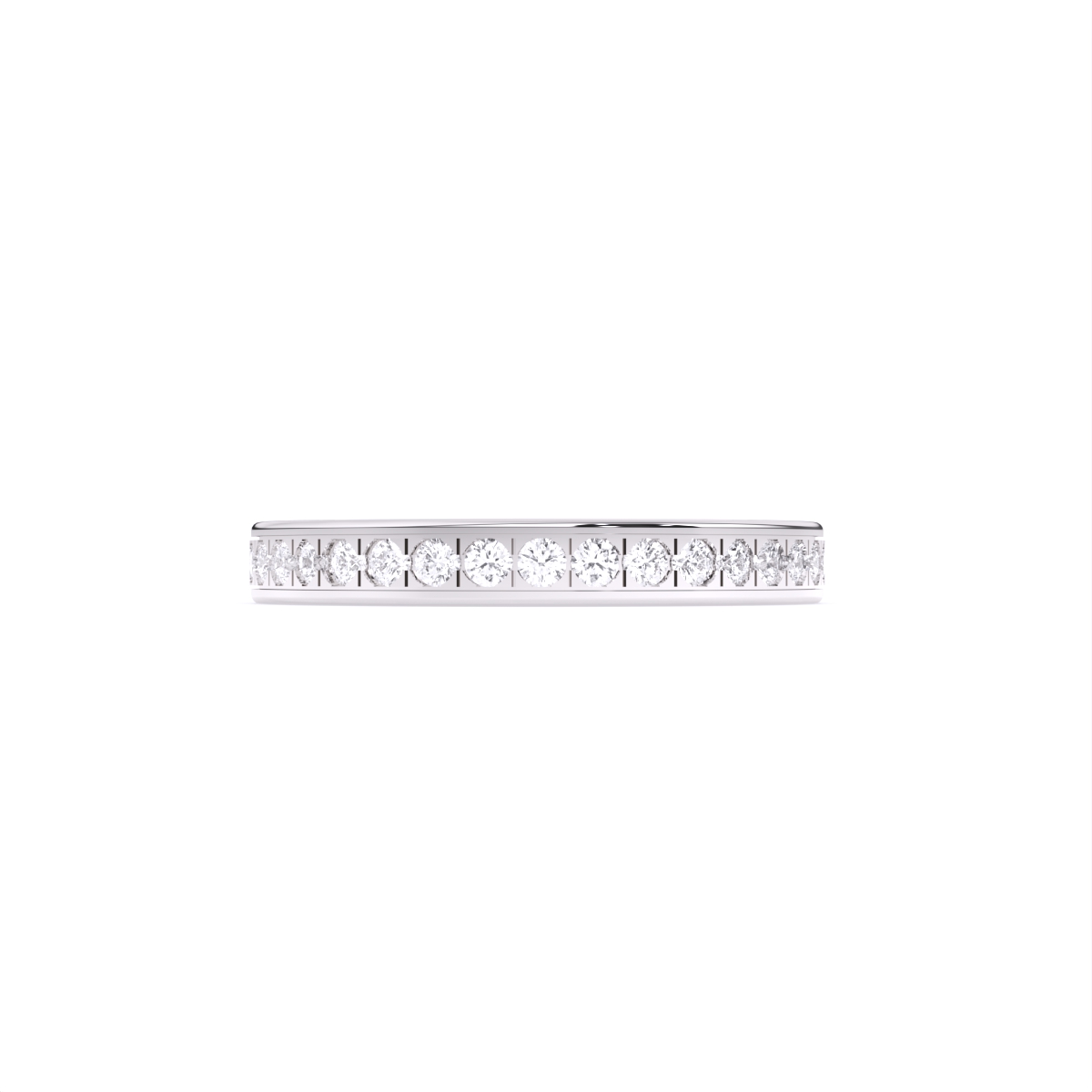 Round Full Eternity Diamond wedding Band