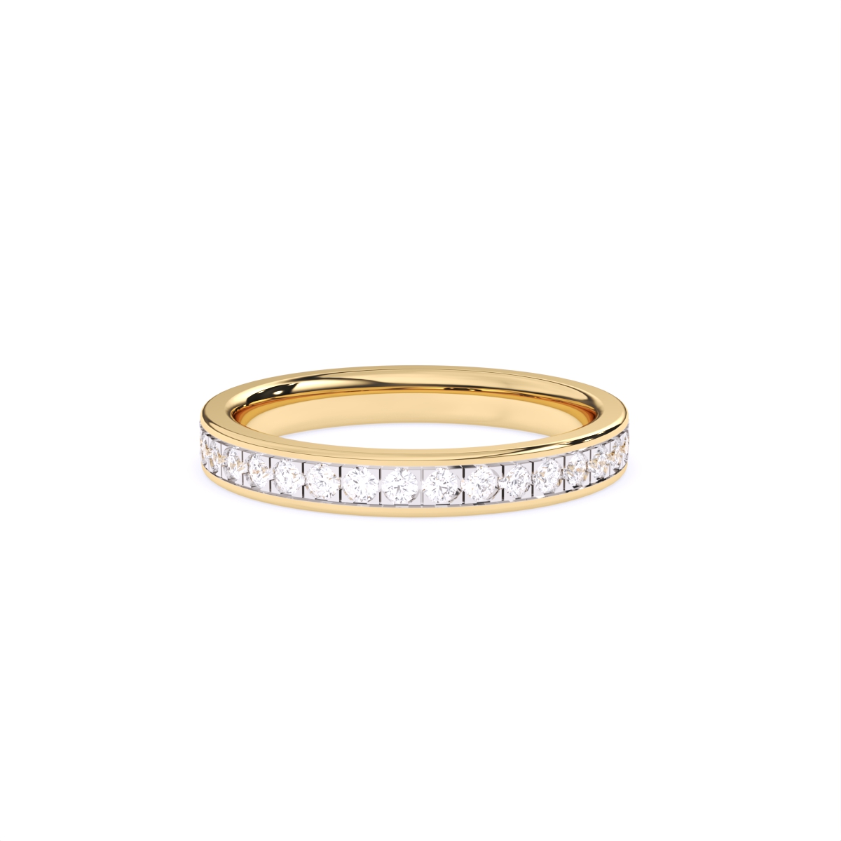 Round Full Eternity Diamond wedding Band
