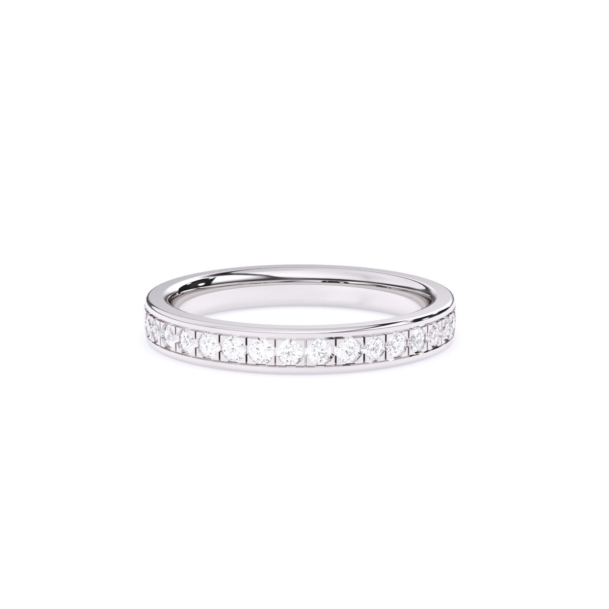 Round Full Eternity Diamond wedding Band