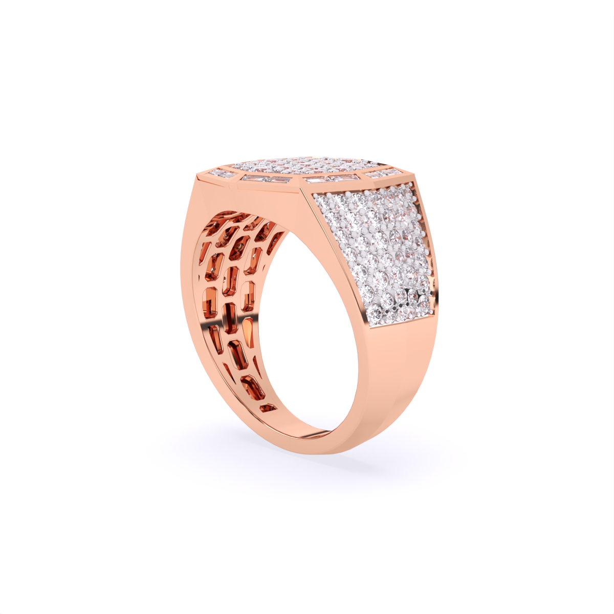 14Kt Gold Lab Grown Diamond Men's Ring