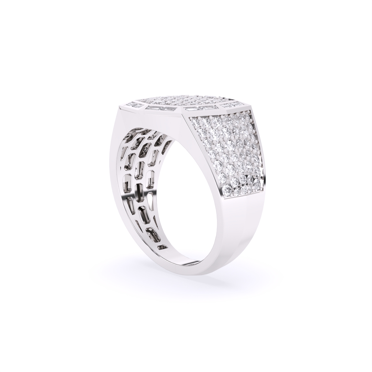 14Kt Gold Lab Grown Diamond Men's Ring