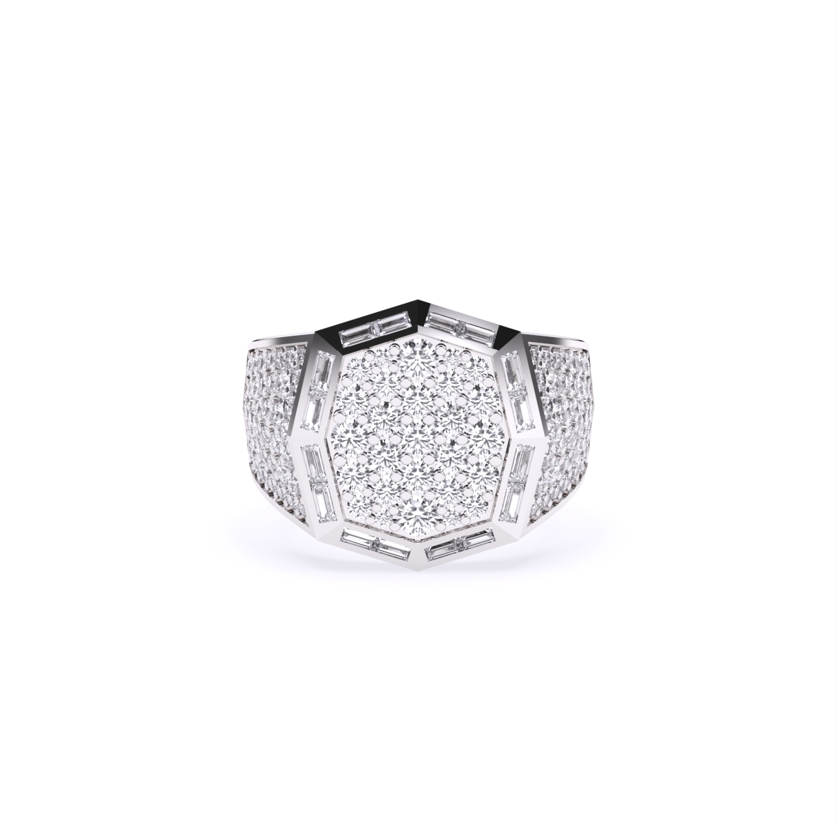 14Kt Gold Lab Grown Diamond Men's Ring