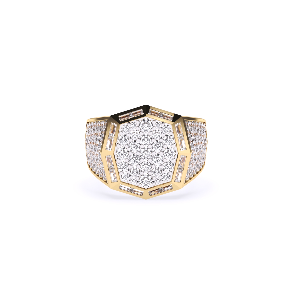 14Kt Gold Lab Grown Diamond Men's Ring