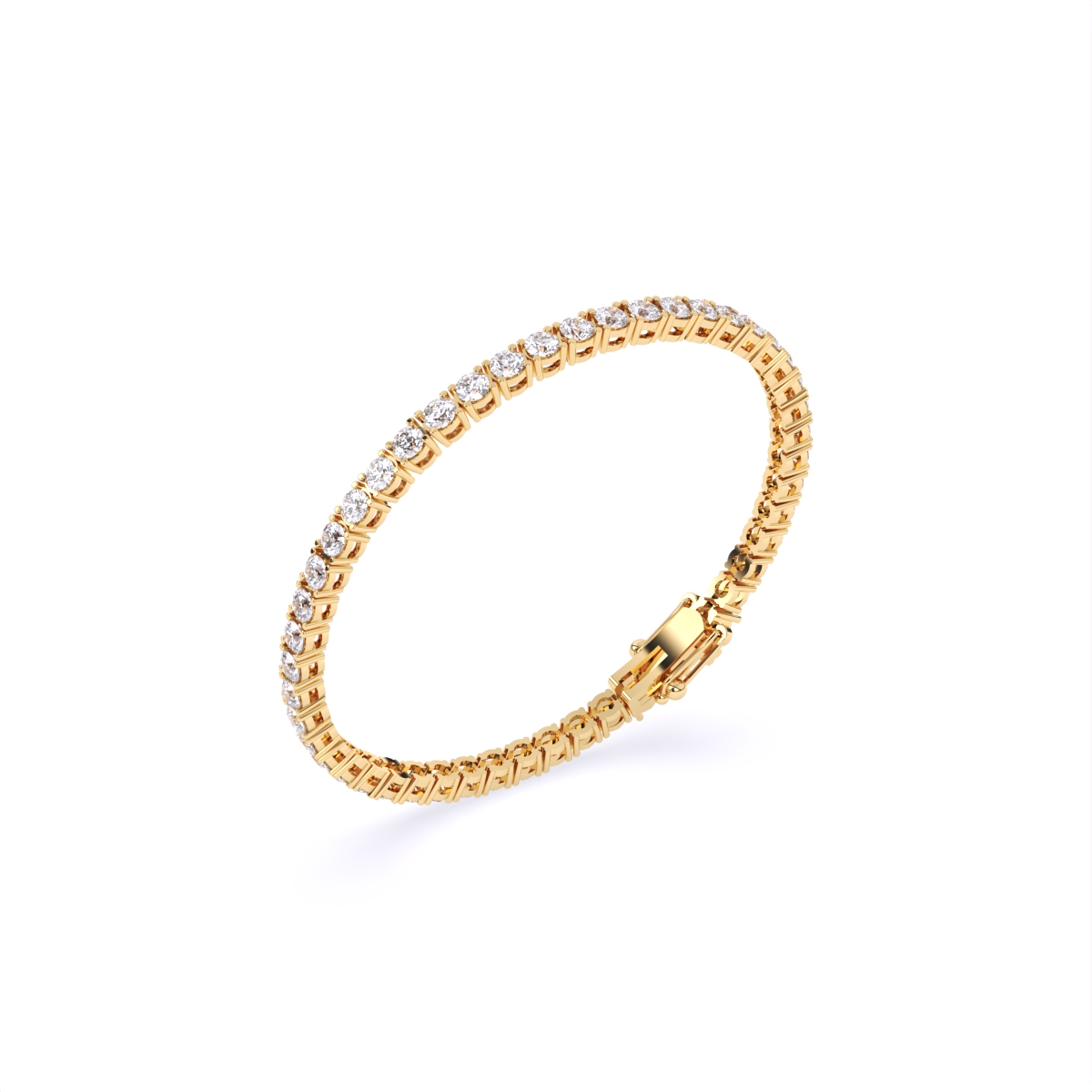 Trendy Solitaire Lab Grown Diamond Tennis Bracelet