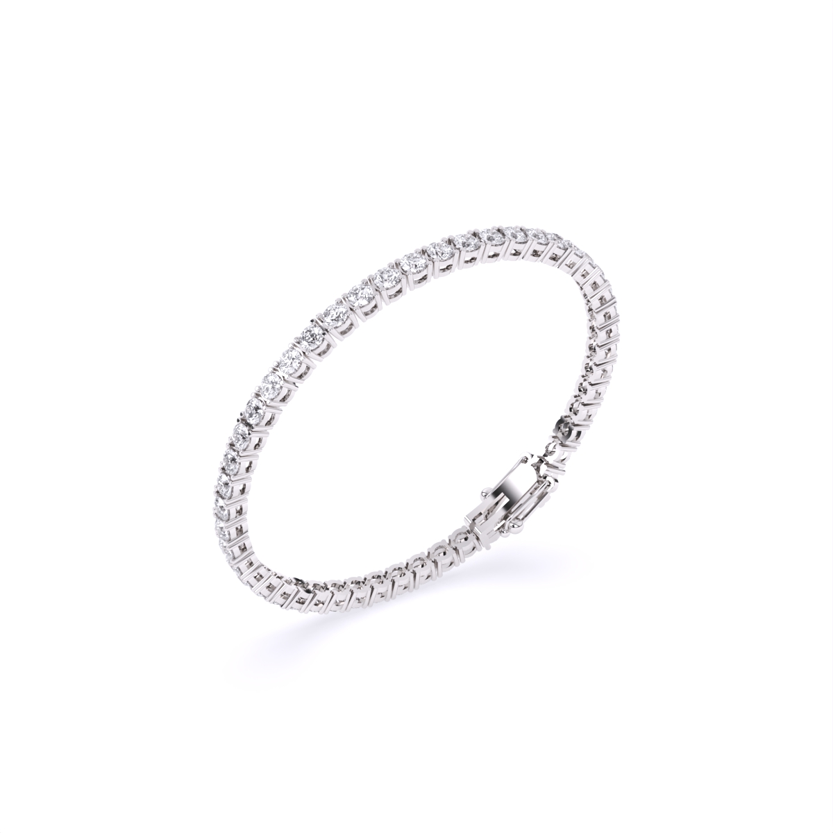 Trendy Solitaire Lab Grown Diamond Tennis Bracelet