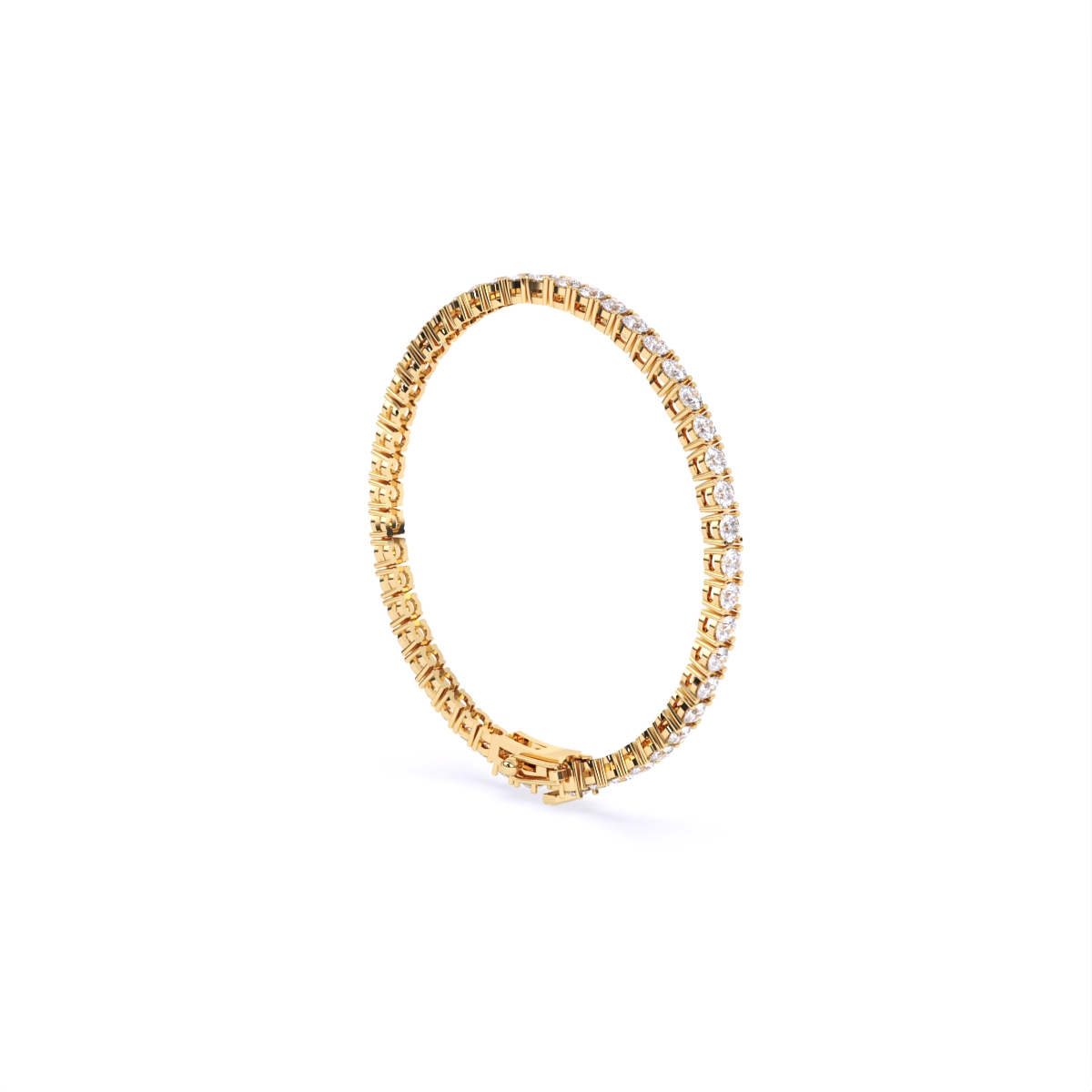 Trendy Solitaire Lab Grown Diamond Tennis Bracelet