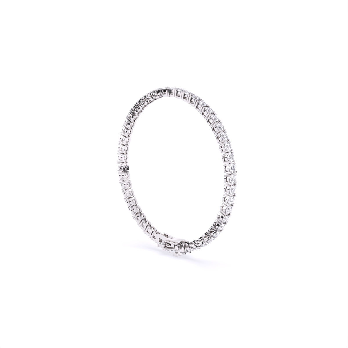 Trendy Solitaire Lab Grown Diamond Tennis Bracelet